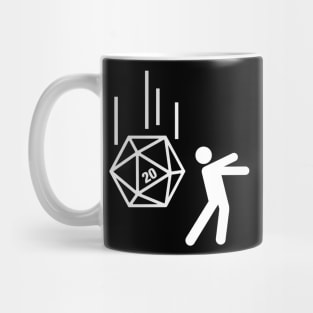 Funny Dodging Critical Hit D20 Polyhedral Dice Tabletop RPG Gaming Mug